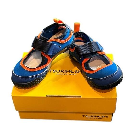 NEW Tsukihoshi Blue/Orange Mary Jane Neo Shoes, Sz 8.5 (EU 25.5, fits big!) - Picture 1 of 10